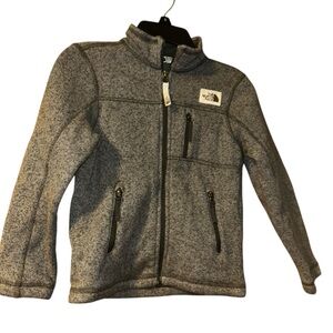 North Face Gordon Lyons kids boys Novelty 1/4 Zip gray Pullover Fleece xs 6